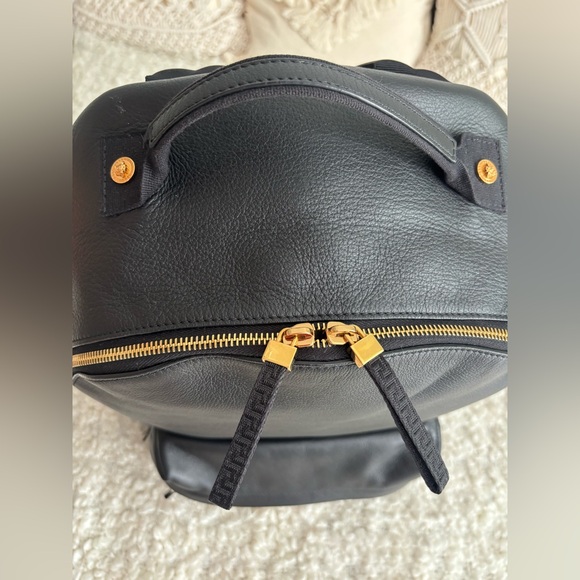 VERSACE Backpack Leather Black Gold Auth - Picture 5 of 16